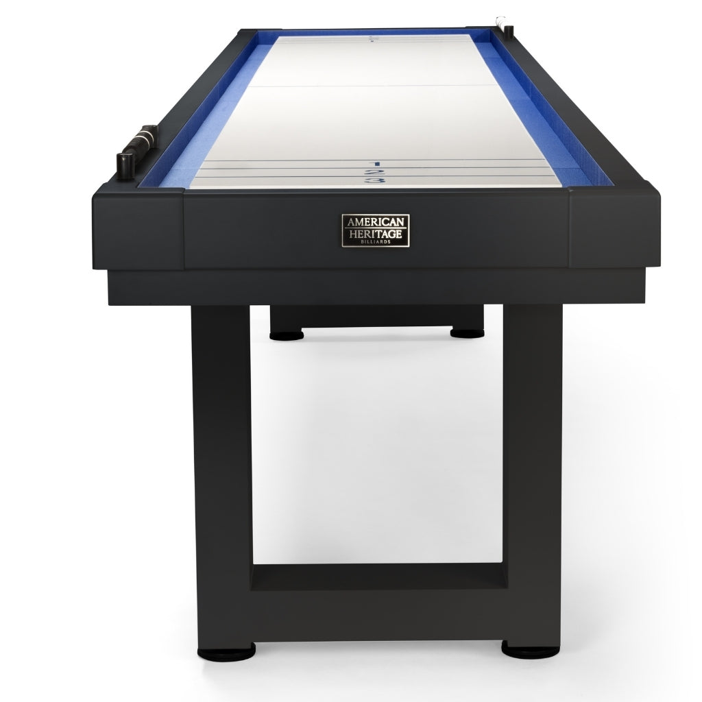 American Heritage Lanai 9 Foot Outdoor Shuffleboard Table Front View - Game Room Spot