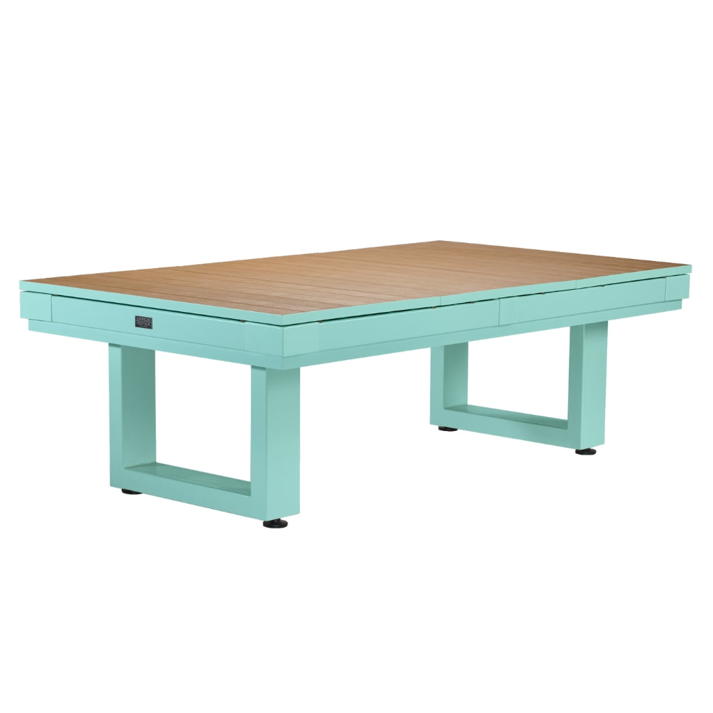 American Heritage Lanai Outdoor Dining Top in Seafoam Teal _ Game Room Spot