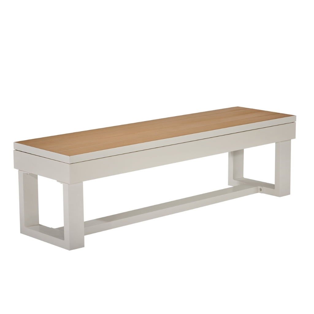 American Heritage Lanai Outdoor Bench in Oyster Grey - Game Room Spot