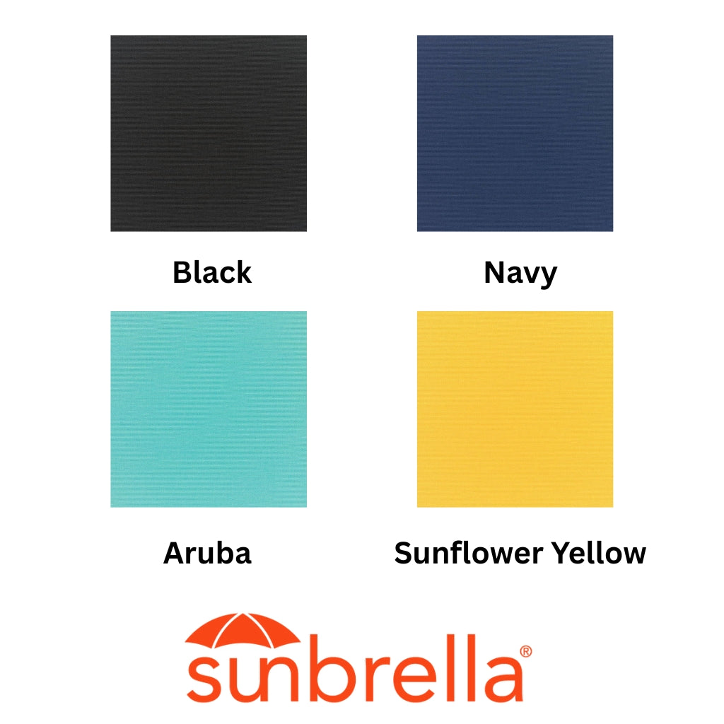  American Heritage Lanai Outdoor Full Set in Obsidian Black Sunbrella Cloth - Game Room Spot