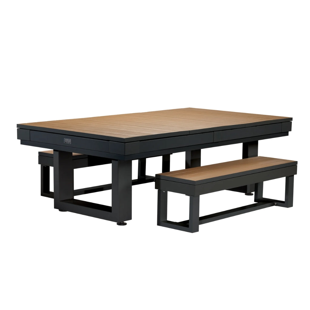 American Heritage Lanai Pool Table Full Set in Obsidian Black - Game Room Spot