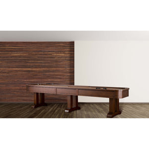 American Heritage Milan 14 Foot Shuffleboard Table display - Game Room Spot