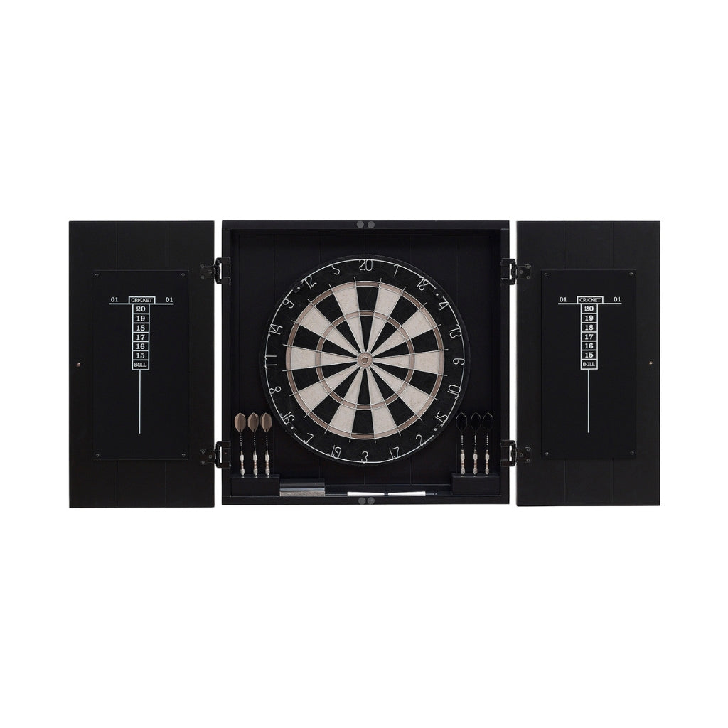 American Heritage Vienna Dartboard Cabinet in Black - Game Room Spot