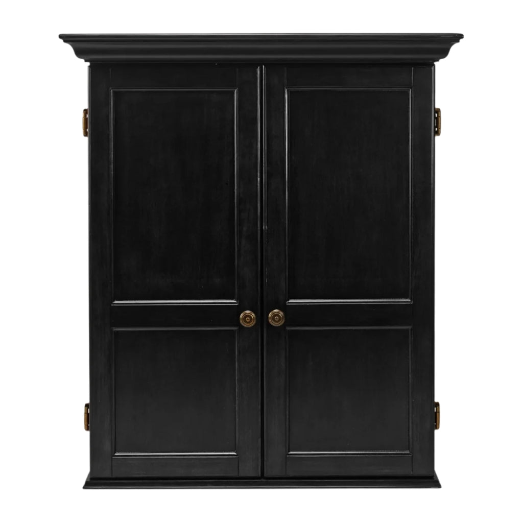 American Heritage Windsor Dartboard Cabinet in Black - Game Room Spot