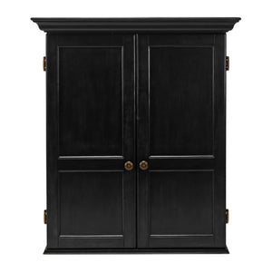 American Heritage Windsor Dartboard Cabinet in Black - Game Room Spot