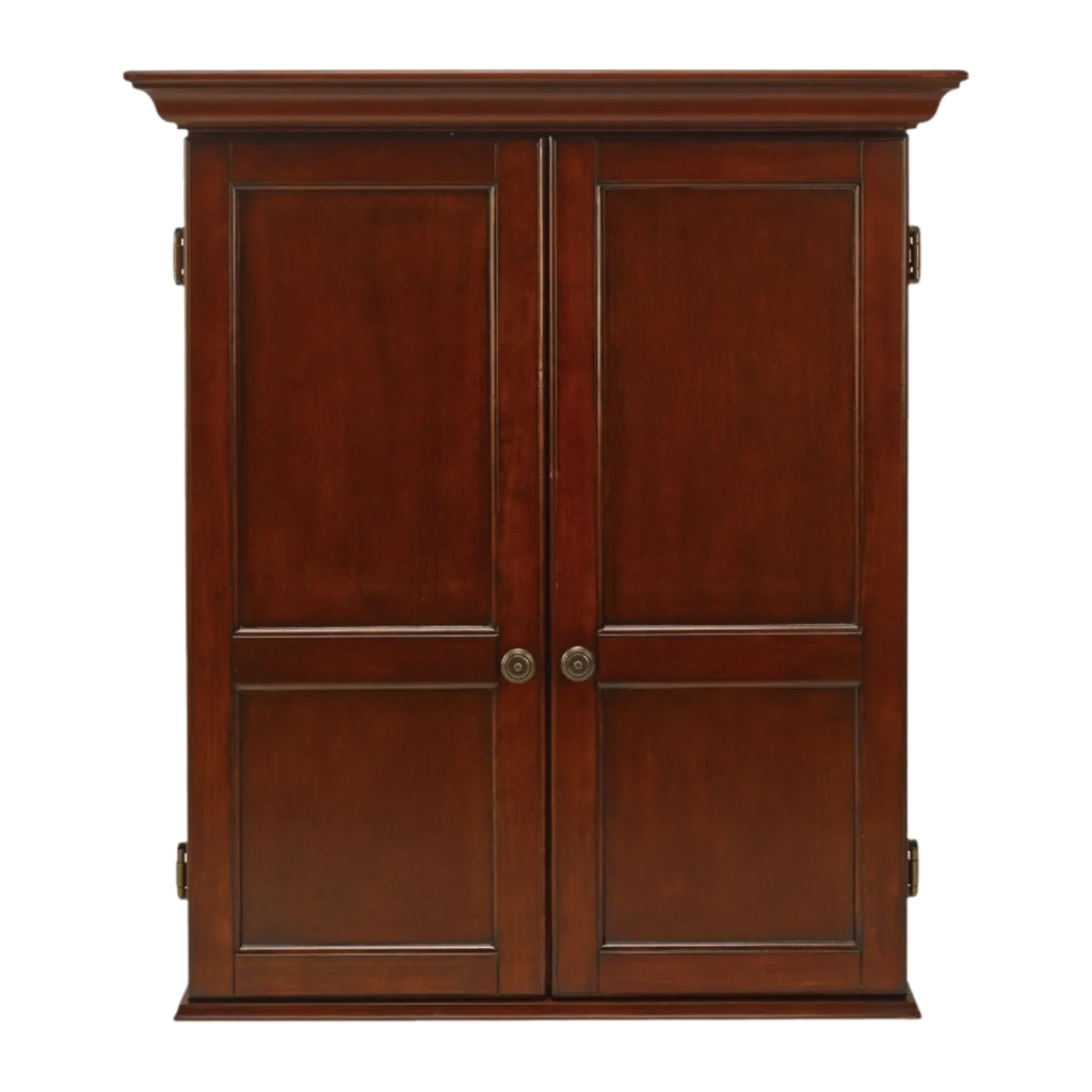 American Heritage Windsor Dartboard Cabinet in Espresso - Game Room Spot