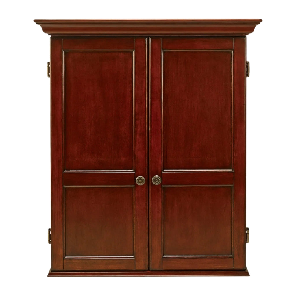 American Heritage Windsor Dartboard Cabinet in Mahogany - Game Room Spot