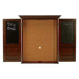 American Heritage Windsor Dartboard Cabinet Opened - Game Room Spot
