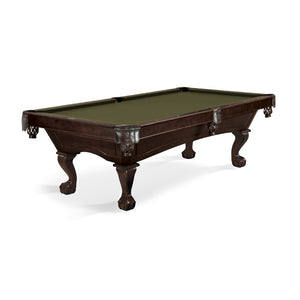 Brunswick Allenton Espresso Pool Table Ball and Claw in Olive - Game Room Spot