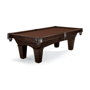 Brunswick Allenton Espresso Pool Table Tapered in Chocolate Brown - Game Room Spot