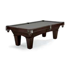 Brunswick Allenton Espresso Pool Table Tapered in Gun Metal Grey - Game Room Spot