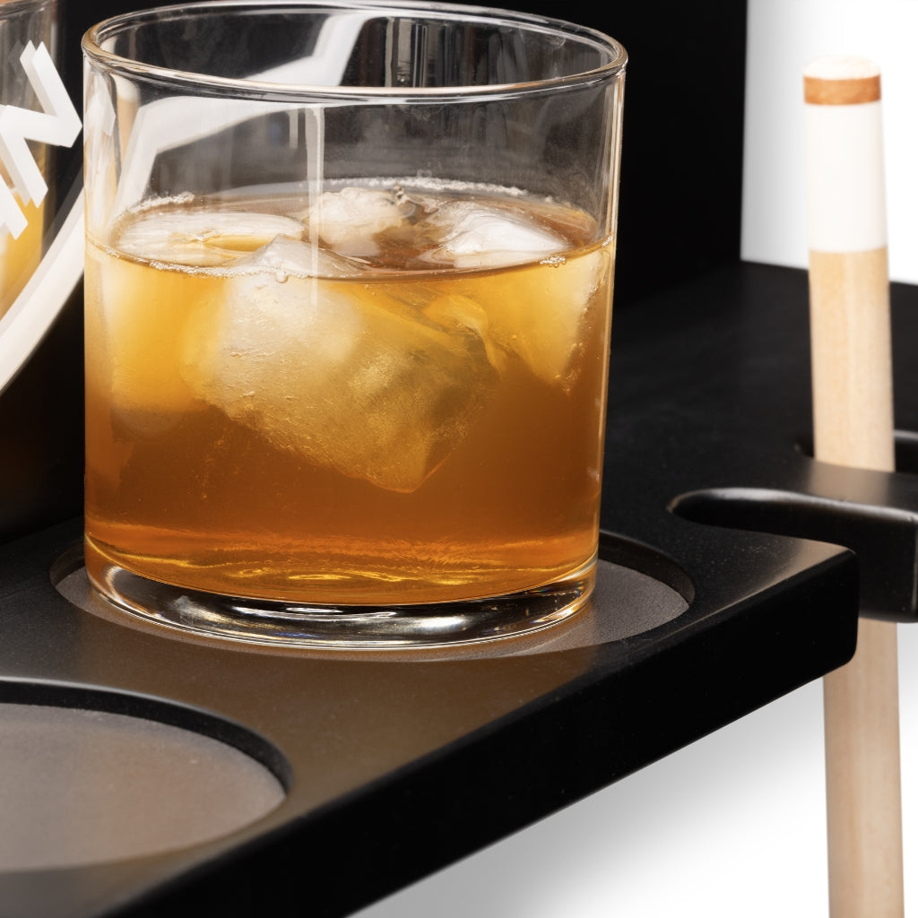 Brunswick Arena Mirror Wall Cue Rack Glass Holder - Game Room Spot