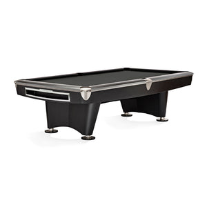 Brunswick Billiards Gold Crown VI Pool Table Matte Black in Charcoal Grey - Game Room Spot