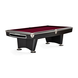 Brunswick Billiards Gold Crown VI Pool Table Matte Black in Merlot - Game Room Spot
