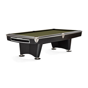 Brunswick Billiards Gold Crown VI Pool Table Matte Black in Olive - Game Room Spot