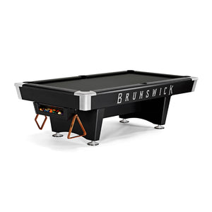 Brunswick Black Wolf Pro Pool Table Gully Return in Charcoal - Game Room Spot