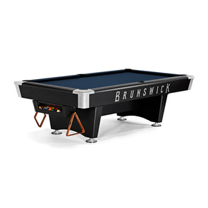 Brunswick Black Wolf Pro Pool Table Gully Return in Regatta Blue - Game Room Spot