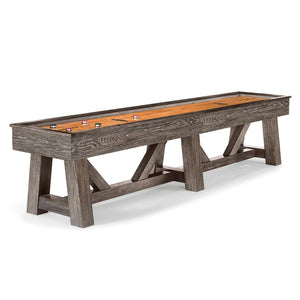 Brunswick Botanic 12' Shuffleboard Table in Dark Charcoal - Game Room Spot