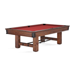 Brunswick Canton Pool Table with Cardinal Red Cloth - Game Room Spot