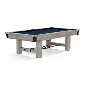 Brunswick Billiards Canton Pool Table Rustic Grey in Midnight Blue - Game Room Spot