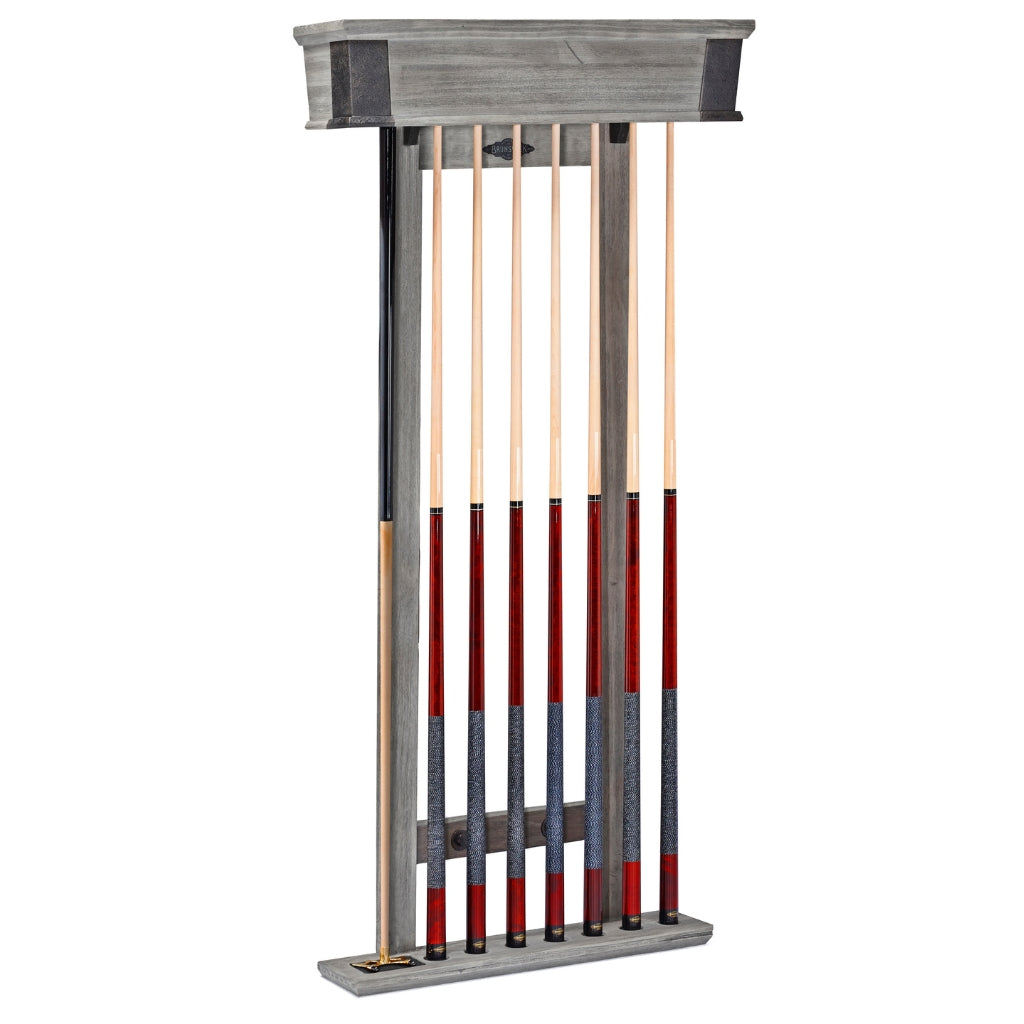 Brunswick Canton Wall Cue Rack Rustic Grey - Game Room Spot