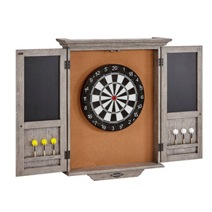 Brunswick Dartboard Cabinet in Rustic Grey - Game Room Spot