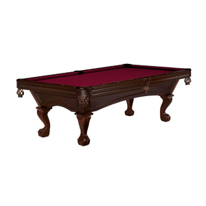 Brunswick Billiards Glenwood Espresso 8 Foot Pool Table Ball and Claw in Merlot - Game Room Spot