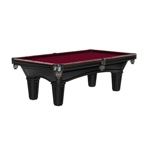 Brunswick Glenwood 8' Matte Black Pool Table in Merlot - Game Room Spot