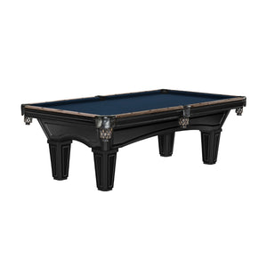 Brunswick Glenwood 8' Matte Black Pool Table in Regatta Blue - Game Room Spot