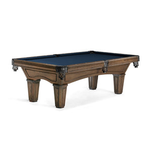 Brunswick Glenwood Coffee Pool Table Tapered in Regatta Blue - Game Room Spot