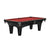 Brunswick Glenwood Matte Black Pool Table Tapered in Cardinal Red - Game Room Spot