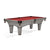 Brunswick Glenwood 8' Rustic Grey Pool Table Tapered in Cardinal Red - Game Room Spot