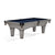 Brunswick Glenwood 8' Rustic Grey Pool Table Tapered in Midnight Blue - Game Room Spot