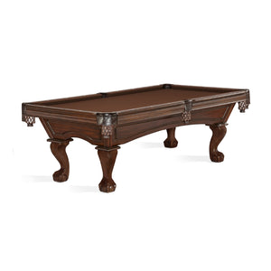 Brunswick Glenwood 8' Tuscana Pool Table Ball and Claw in Chocolate Brown - Game Room Spot