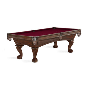 Brunswick Glenwood 8' Tuscana Pool Table Ball and Claw in Merlot - Game Room Spot