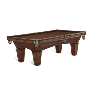 Brunswick Glenwood 8' Tuscana Pool Table Tapered in Chocolate Brown - Game Room Spot