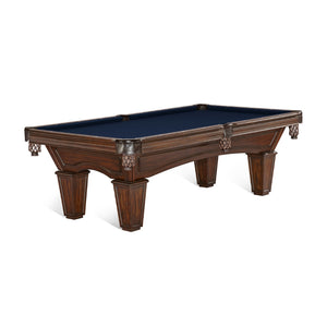 Brunswick Glenwood 8' Tuscana Pool Table Tapered in Midnight Blue - Game Room Spot