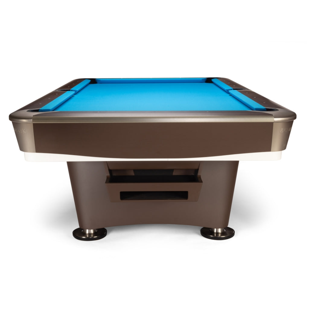 Brunswick Gold Crown VII 8 Foot Pool Table Front View - Game Room Spot
