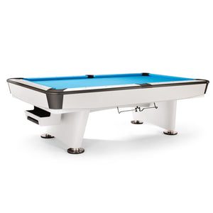 Brunswick Gold Crown VII 8 Foot Pool Table in Modern White - Game Room Spot