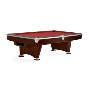 Brunswick Gold Crown VI 8' Pool Table Gully in Cardinal Red - Game Room Spot