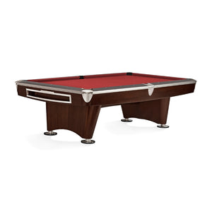 Brunswick Gold Crown VI 9' Pool Table in Cardinal Red - Game Room Spot