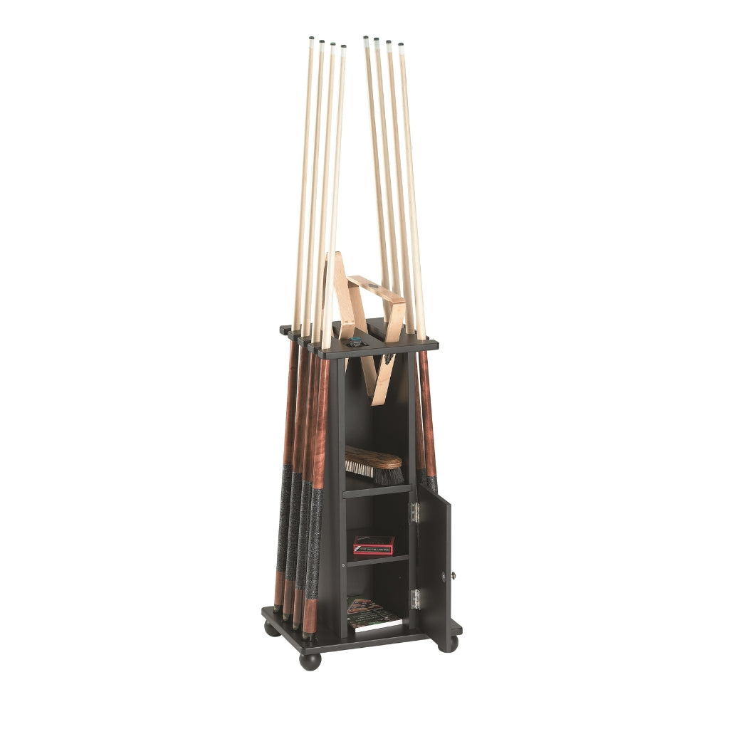 Brunswick Heritage Floor Cue Rack Matte Black - Game Room Spot