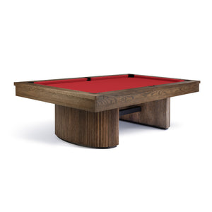 Brunswick Rayburn 8 Foot Pool Table with Cardinal Red Cloth - Game Room Spot