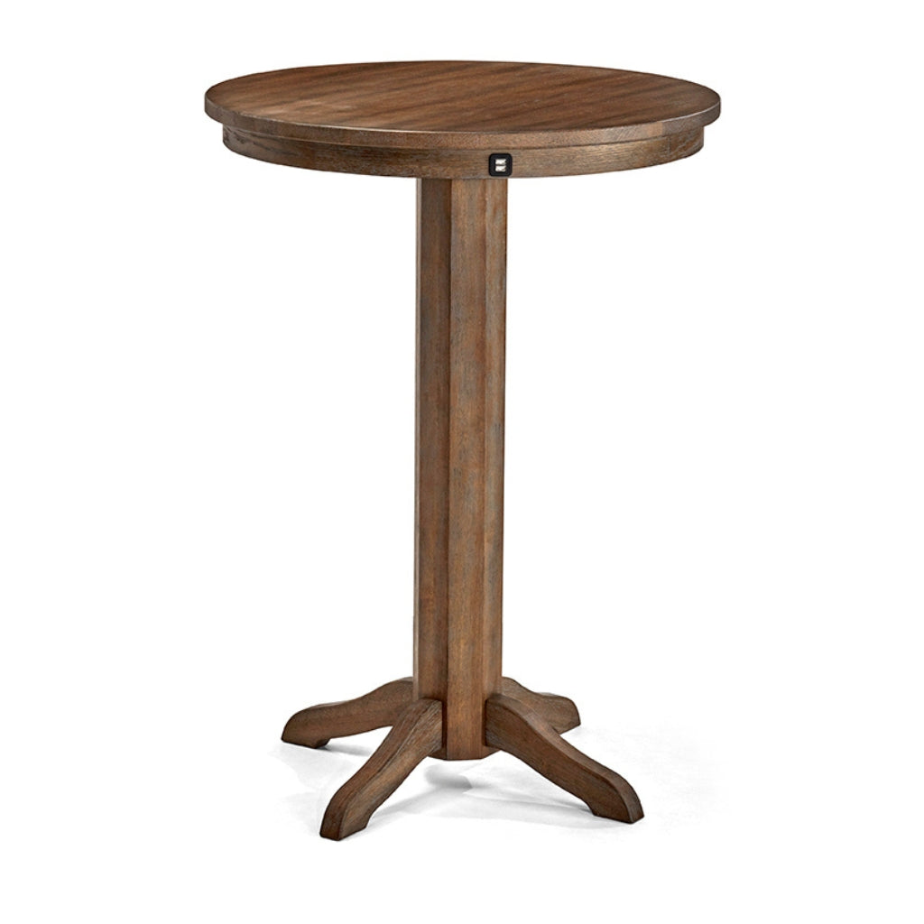 Brunswick Traditional Pub Table with USB Port in Rustic Dark Brown - Game Room Spot