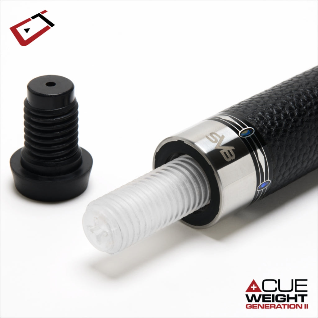 Cuetec Cynergy SVB II White Leather Wrap Cue Acueweight - Game Room Spot