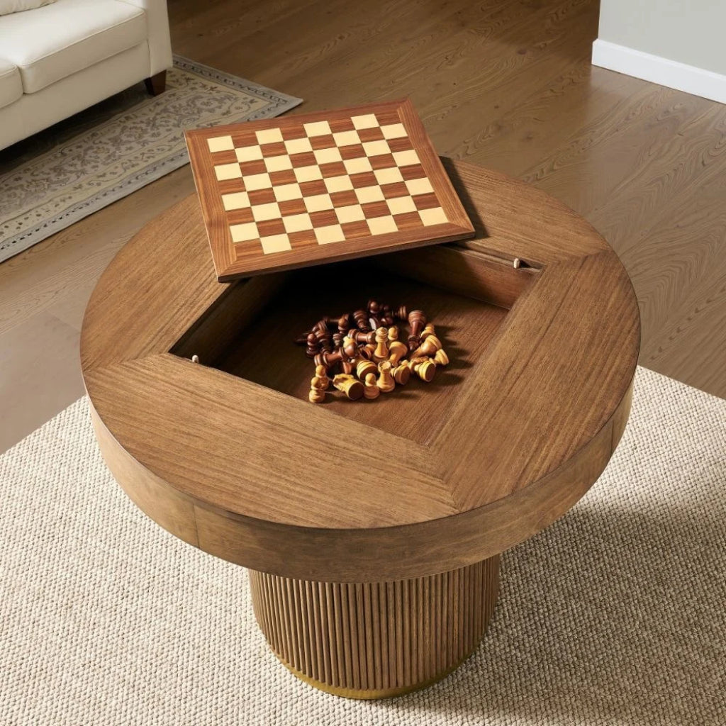 HB Home Arvos Chess & Game Table Storage - Game Room Spot