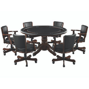RAM Game Room 60" 2 in 1 Game Table with 6 Swivel Game Chairs - Game Room Spot