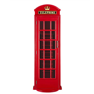 RAM Game Room Old English Telephone Booth Floor Cue Holder - Game Room Spot