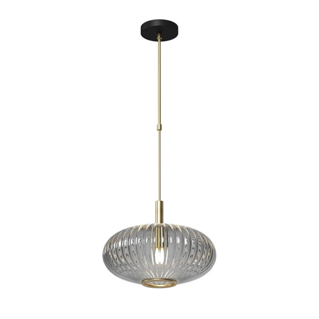 RAM Game Room Prohibition 12" Billiard Light Brass/Smoke - Game Room Spot