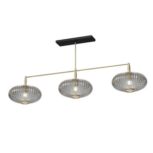 RAM Game Room Prohibition 54" 3 Shade Billiard Light Brass - Game Room Spot